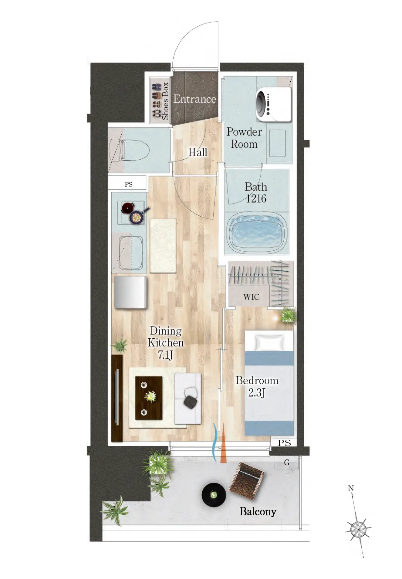 家具付き間取り