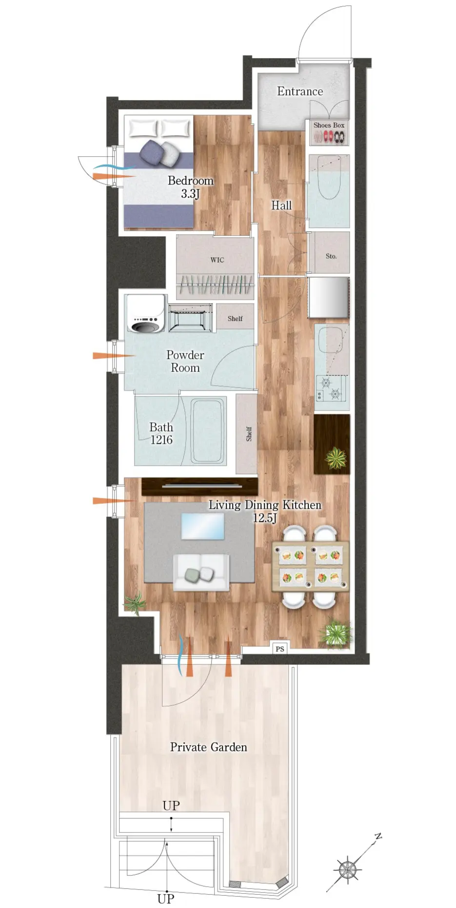 家具付き間取り