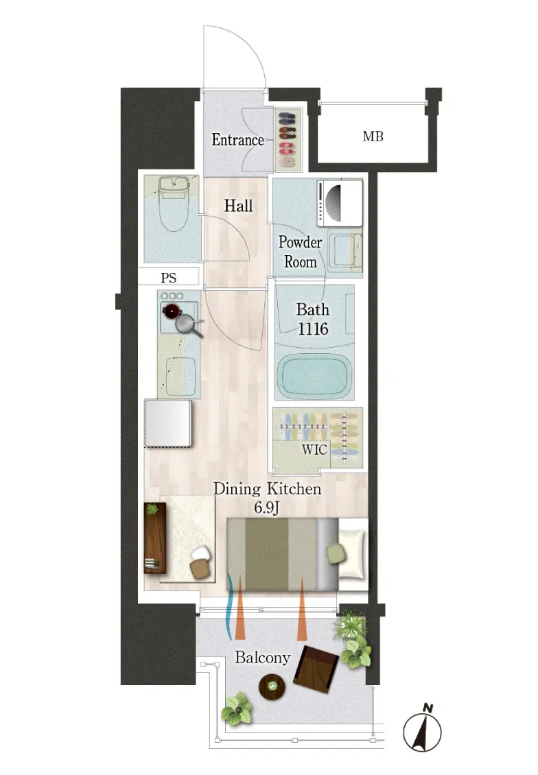 家具付き間取り