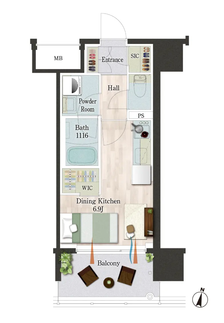 家具付き間取り