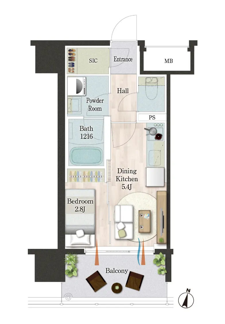 家具付き間取り