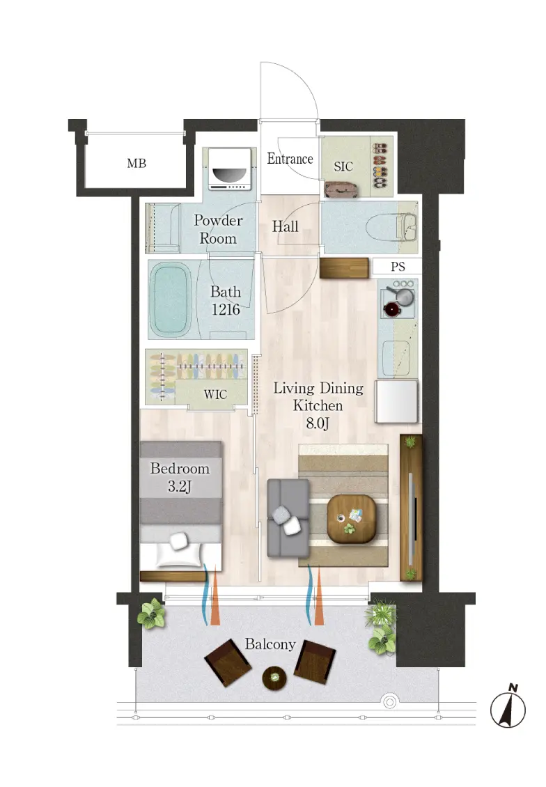 家具付き間取り