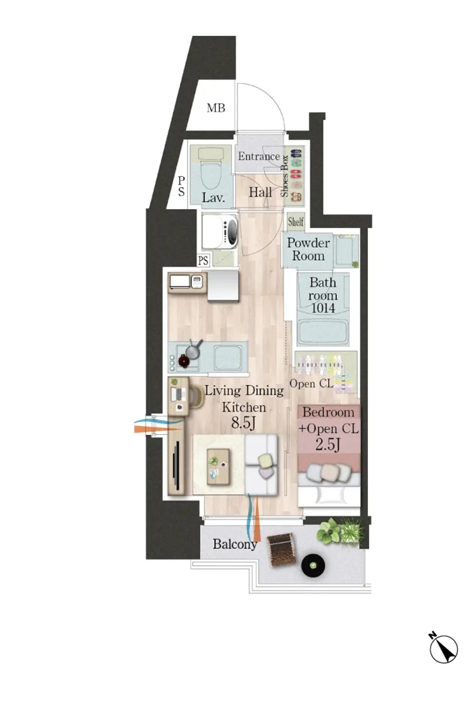 家具付き間取り