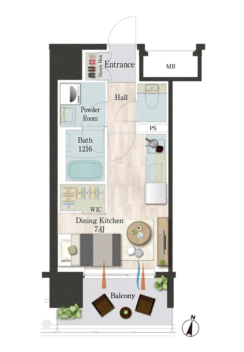 家具付き間取り