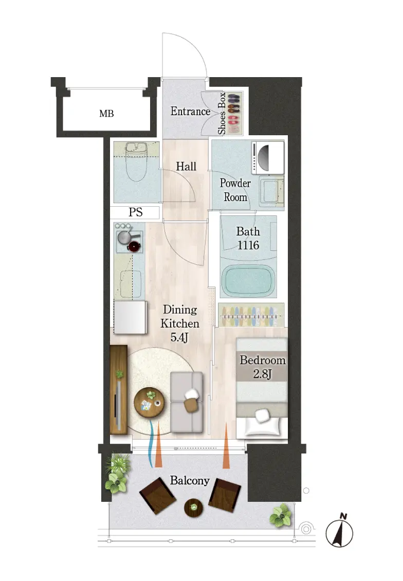 家具付き間取り