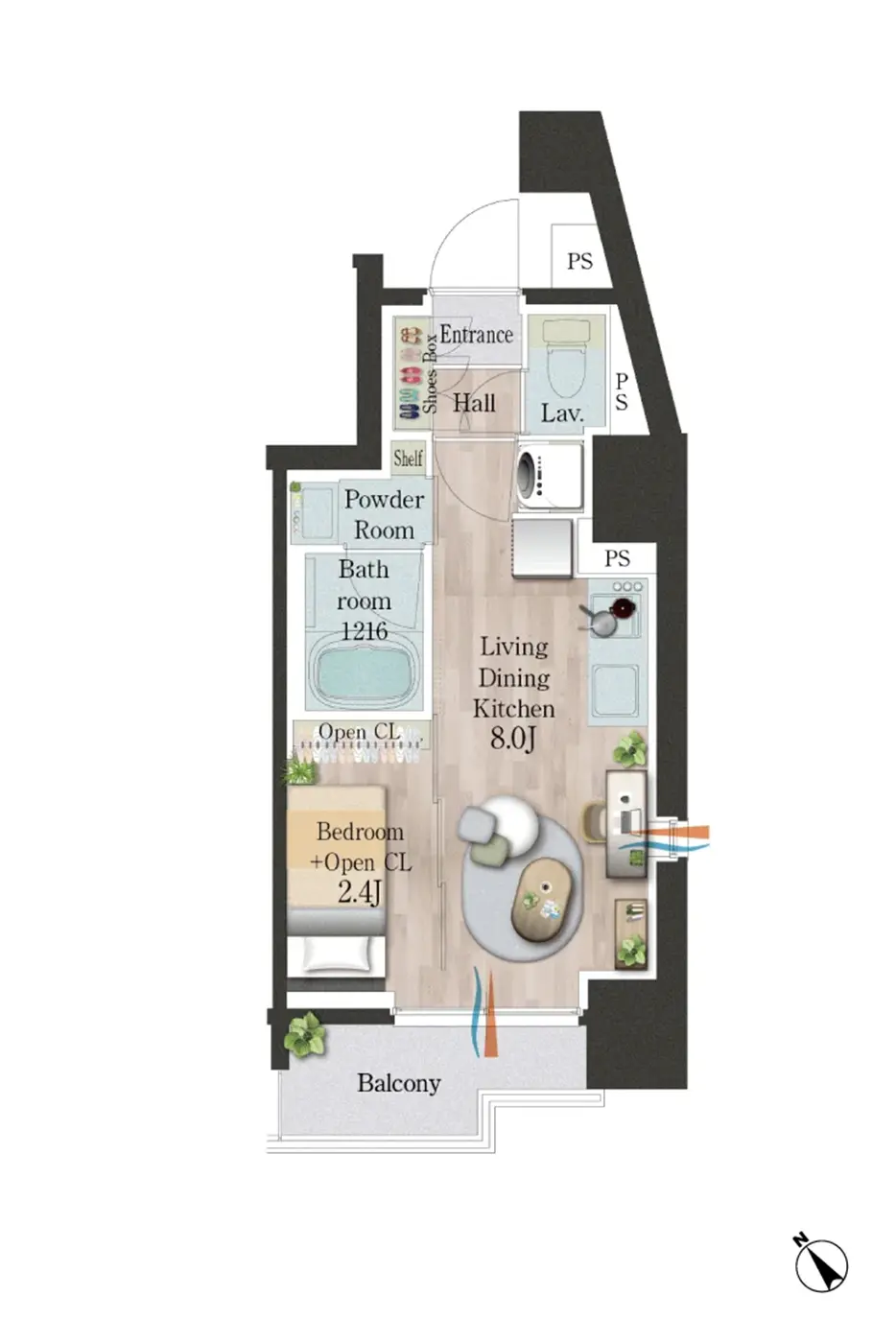 家具付き間取り